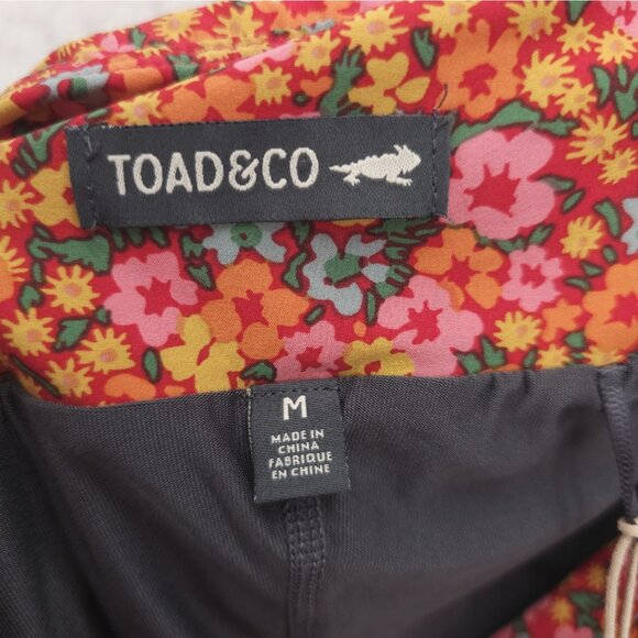 NWT TOAD & CO Sunkissed Pleated Skort Taffy Floral Print Size MEDIUM - Picture 5 of 7